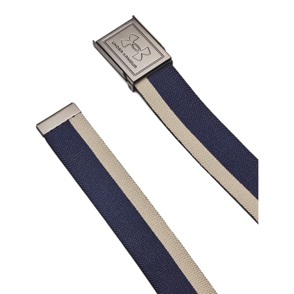 NEW Under Armour UA Men's‎ Golf Reversible Stretch Webbing Tech Belt Blue NAVY